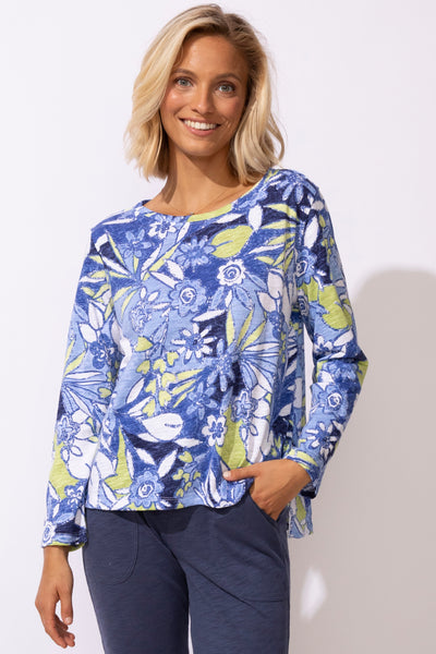ESCAPE - FIJI  FLORAL COTTON BOXY TEE - 13425 -2 Colours