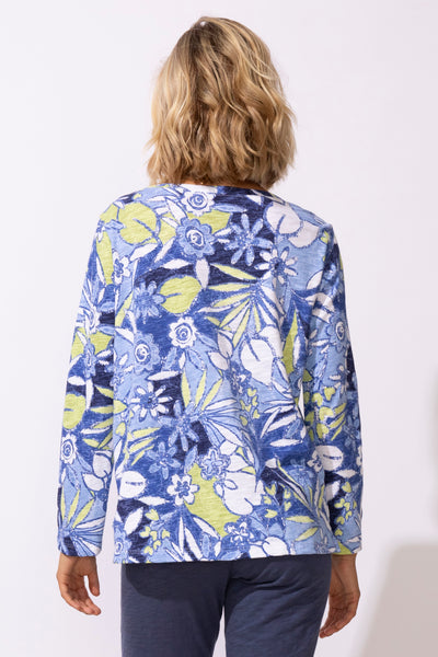ESCAPE - FIJI  FLORAL COTTON BOXY TEE - 13425 -2 Colours