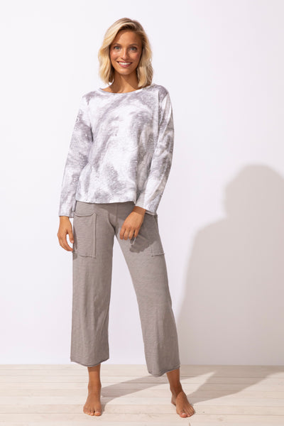 ESCAPE - OCEAN MARBLE COTTON BOXY TEE - 13525 - 2 Colours