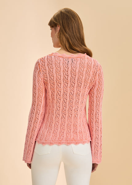 FDJ - CROCHET GARMENT DYE COTTON SWEATER - 1467314 - 3 Colours
