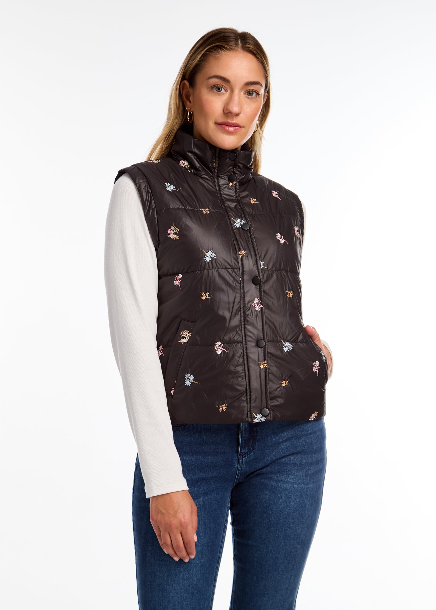 FDJ - QUILTED EMBROIDERED VEST - 1751413