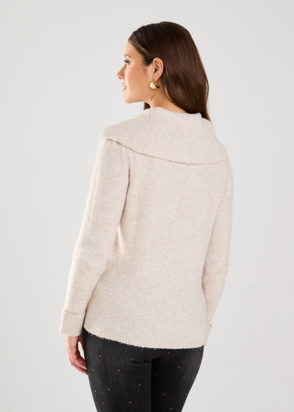 FDJ - SHIMMER BOW NECK SWEATER - 1766990