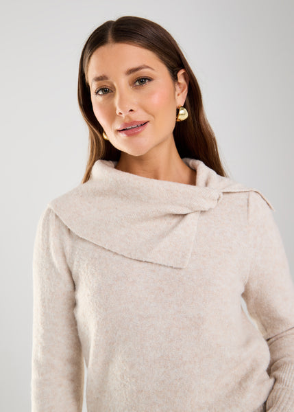 FDJ - SHIMMER BOW NECK SWEATER - 1766990