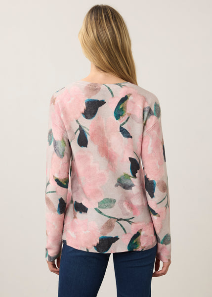 FDJ - WINTER PINK PRINTED SWEATER - 1788314