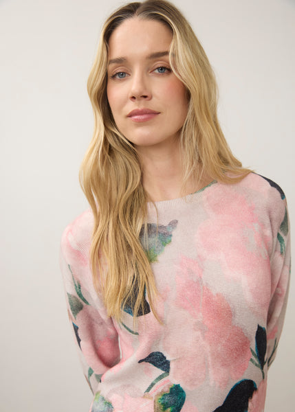 FDJ - WINTER PINK PRINTED SWEATER - 1788314