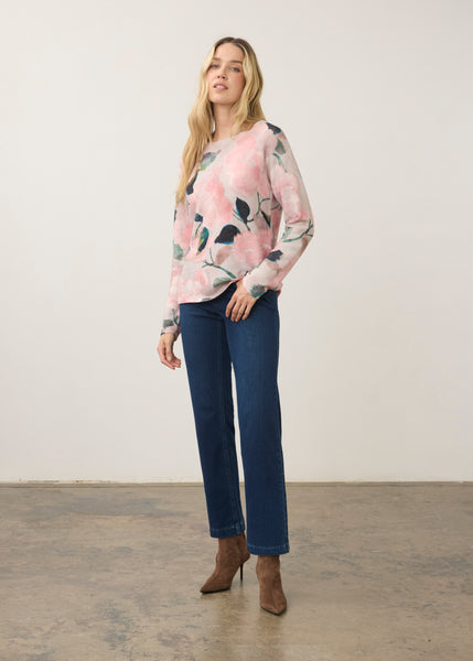 FDJ - WINTER PINK PRINTED SWEATER - 1788314