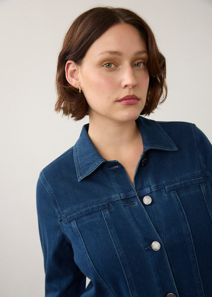 FDJ - KNIT DENIM LONG JACKET - 1825131