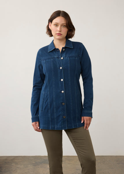 FDJ - KNIT DENIM LONG JACKET - 1825131