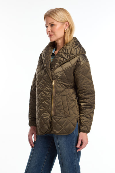 FDJ - SHAWL COLLAR QUILTED JACKET - 191975