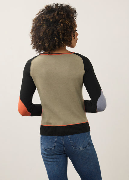 FDJ - COLOUR BLOC DETAIL SWEATER - 1938203 - 2 Colours
