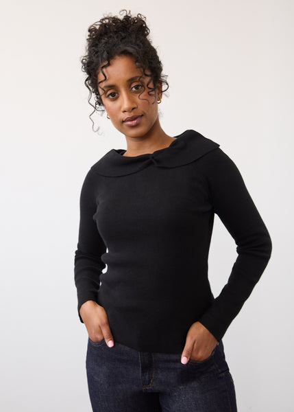 FDJ - BLACK OFF-SHOULDER SWEATER - 1983764