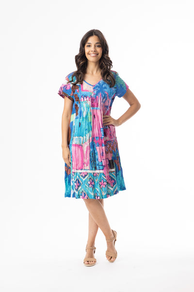 ORIENTIQUE - MARAKESH PRINT EASY FIT DRESS - 20154M