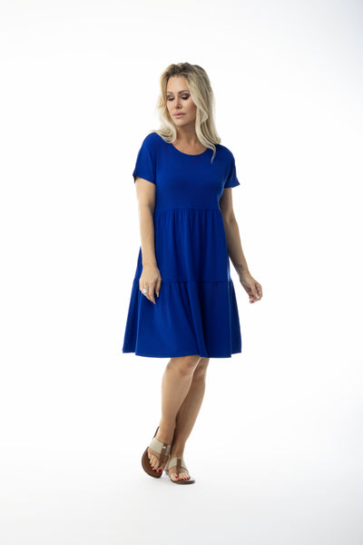 PURE ESSENCE - BAMBOO JERSEY TIERED DRESS - 210-5086