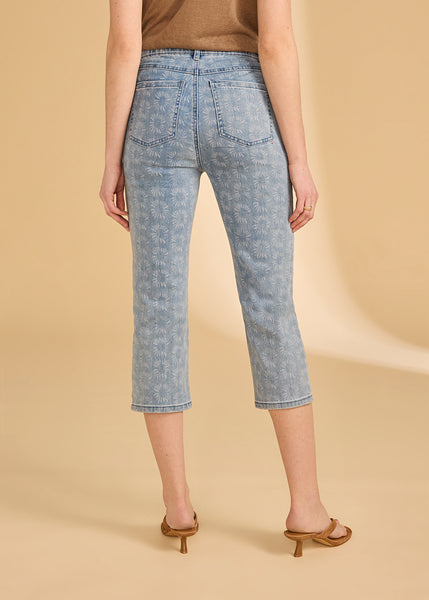 FDJ - FLORAL PRINT PULL ON CAPRI - 2160669