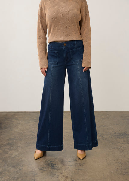 FDJ - KNIT DENIM WIDE LEG JEAN -2173131 - 2 Colours