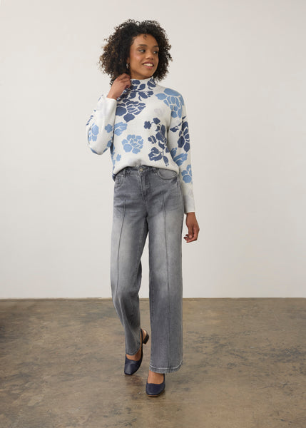 FDJ - OLIVIA PIN TUCK WIDE LEG DENIM JEAN  -2200449