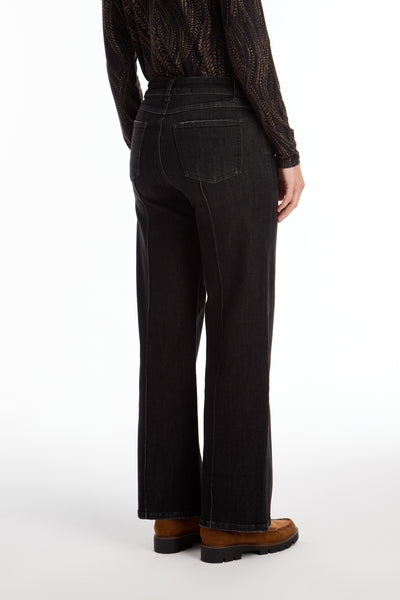 FDJ - OLIVIA BLACK DENIM PIN TUCK  WIDE LEG- 2200872