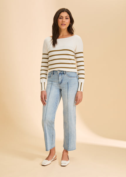 FDJ - STATEMENT DENIM- OLIVIA WIDE ANKLE W/ RAW EDGE HEM - 2201779 - 2 Colours