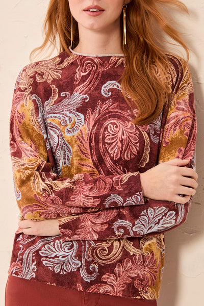 TRIBAL - LIGHTWEIGHT PRINTED  FUNNEL NECK - 2248O-8169