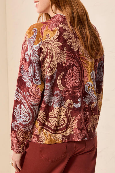 TRIBAL - LIGHTWEIGHT PRINTED  FUNNEL NECK - 2248O-8169