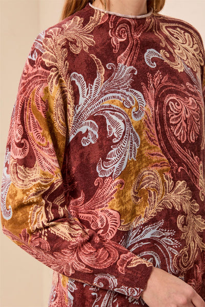 TRIBAL - LIGHTWEIGHT PRINTED  FUNNEL NECK - 2248O-8169