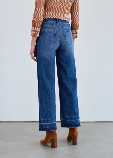 FDJ -CROSSHATCH DENIM OLIVIA WIDE LEG - 2321809
