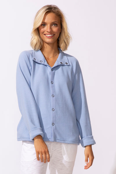 ESCAPE - OTTOMAN FRENCH TERRY SNAPPY JACKET - 23624