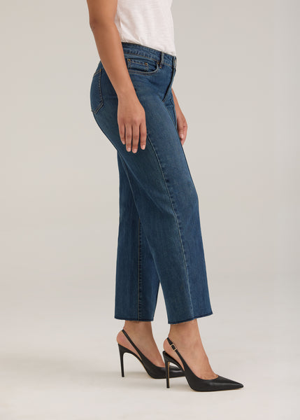 FDJ - ESSENTIAL DENIM- OLIVIA WIDE ANKLE W/ RAW EDGE HEM - 2402779