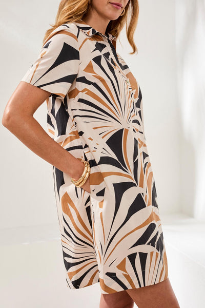 TRIBAL -  PRINT S/S SHIRT DRESS  - 2437O-8138- CANVAS
