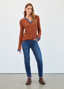 FDJ - DARK WASH PULL-ON STRAIGHT LEG JEAN  -2442727