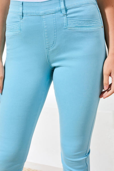 TRIBAL - PULL ON CAPRI W/ TOPSTITCH DETAILS - 2442O-2020W - 4 Colours