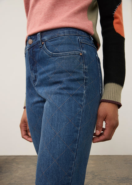 FDJ - STATEMENT DENIM - DIAGONAL PRINT OLIVIA BOOTCUT JEAN- 2466779