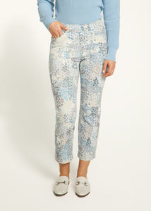 FDJ - SPECTRAL NEUTRAL PRINT PULL ON CROP PANT - 2482837