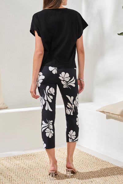 TRIBAL - CAP SLEEVE CREW NECK TOP - 2483O-8437 - 2 Colours