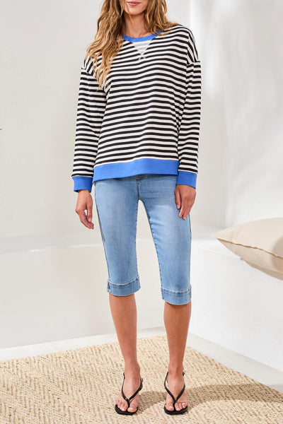 TRIBAL - STRIPE CREWNECK SWEATSHIRT - 2487O-8329 - 2 Colours