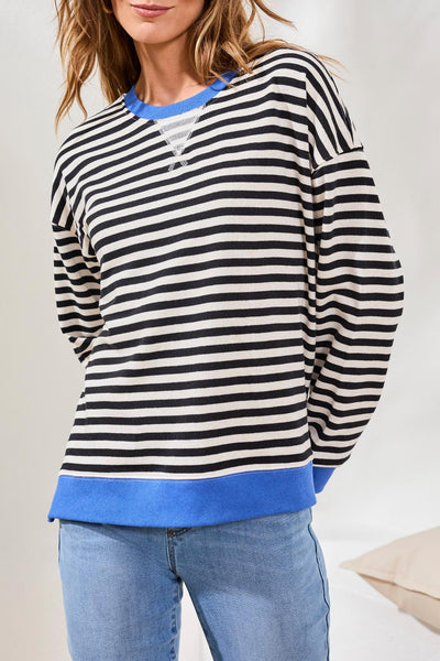 TRIBAL - STRIPE CREWNECK SWEATSHIRT - 2487O-8329 - 2 Colours