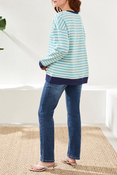 TRIBAL - STRIPE CREWNECK SWEATSHIRT - 2487O-8329 - 2 Colours
