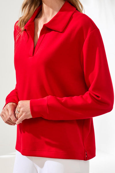 TRIBAL - TECHNO LUX - JOHNNY COLLAR TOP - 2488O-3390 - 2 Colours