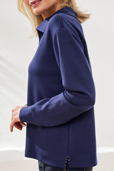 TRIBAL - TECHNO LUX - JOHNNY COLLAR TOP - 2488O-3390 - 2 Colours