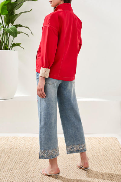 TRIBAL - REVERSIBLE WATER RESISTANT SNAP FRONT JACKET - 2494O-8440