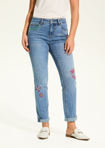 FDJ - EMBROIDERED GIRLFRIEND ANKLE JEAN - 2518779