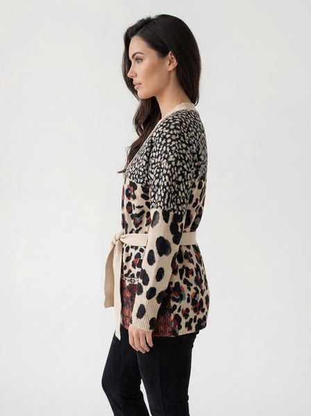 CYC - MIXED PRINT TIE CARDIGAN - 262-8060