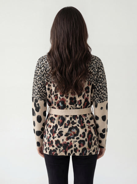 CYC - MIXED PRINT TIE CARDIGAN - 262-8060