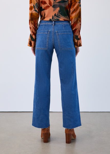 FDJ -STATEMENT DENIM- OLIVIA WIDE ANKLE W/ RAW EDGE HEM - 2741799