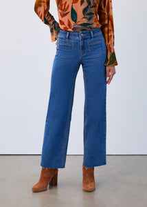 FDJ -STATEMENT DENIM- OLIVIA WIDE ANKLE W/ RAW EDGE HEM - 2741799