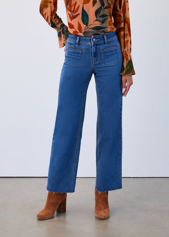 FDJ -STATEMENT DENIM- OLIVIA WIDE ANKLE W/ RAW EDGE HEM - 2741799