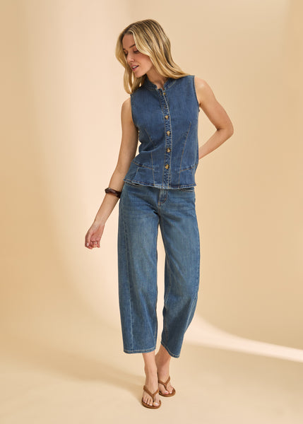 FDJ -  DENIM GIRLFRIEND BARREL ANKLE JEAN - 2795370