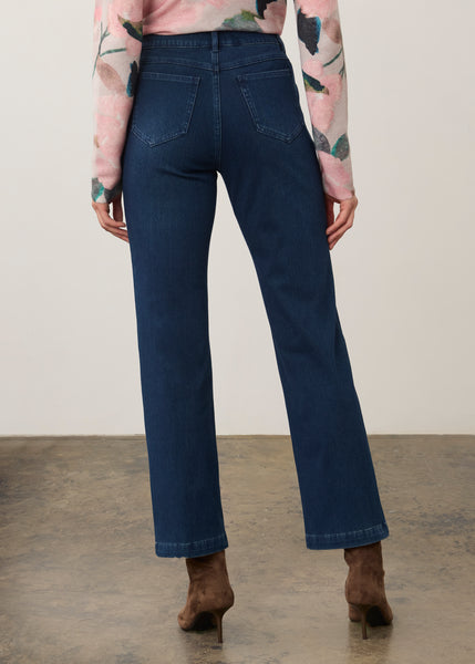 FDJ - PULL ON STRAIGHT LEG KNIT DENIM JEAN - 2852131 - 2 Colours