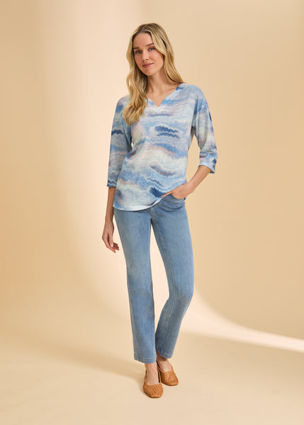 FDJ - LIGHTWEIGHT KNIT DENIM - PULL ON STRAIGHT LEG-2852131- 2 Colours