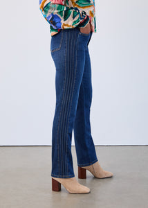 FDJ - OLIVIA STRAIGHT JEAN W/ SIDE TUCK DETAIL - 2898370